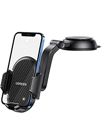UGREEN Soporte Móvil Coche, Soporte Telefono Coche con Ventosa Fuerte para Salpicadero 360°, Sujeta Movil Coche Universal Porta Movil Coche Car Phone Holder Compatible con iPhone 13 12 Pro,Galaxy S22