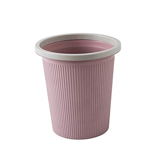 UNNIQ cubos de basura, Ronda moderna de plástico resistente a los golpes simple Pequeño bote de basura papeleras, contenedores de basura papelera for baños, cocinas, oficinas en casa, Dorm Rooms (Col