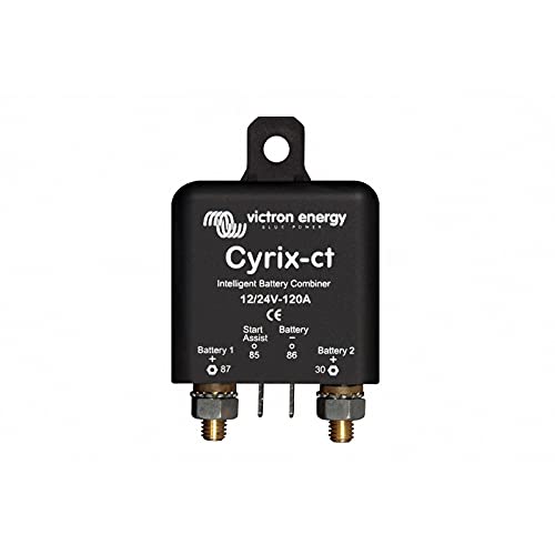 Victron Cyrix-ct 120 A 12/24 V - Combinador de baterías inteligente para combinar baterías de coche/autocaravana/barco y de ocio en sistemas de carga paralelos