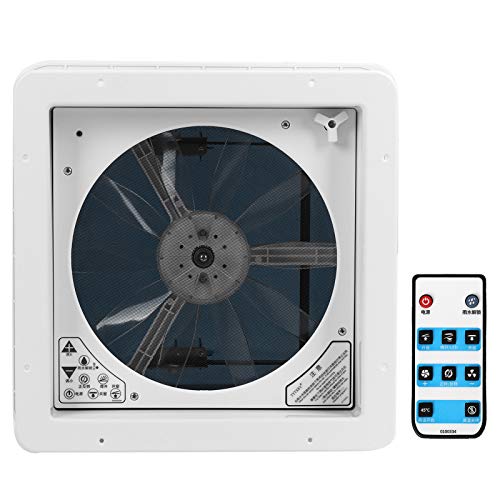 Yctze Ventilador eléctrico de 2 vías de 13,4 x 13,4 pulgadas, ABS con mando a distancia para baño, autocaravanas y autocaravanas (eléctrico 24 V con mando a distancia 0100332)