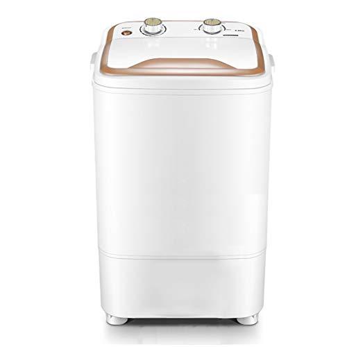 YXCKG Lavadora Doméstica, Lavadora Carga Superior 5kg, Lavadora Pequeña (41,5 X 39 X 64 Cm), Ropa Fácil De Lavar, Apartamentos, Camping, Uso En Autocaravana (Color : White+Cold)