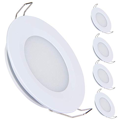 acegoo 4 x foco empotrable LED techo DC 12V autocaravana barco downlight blanco regulable 3W 3200K blanco cálido para caravana camper furgoneta mueble iluminacion