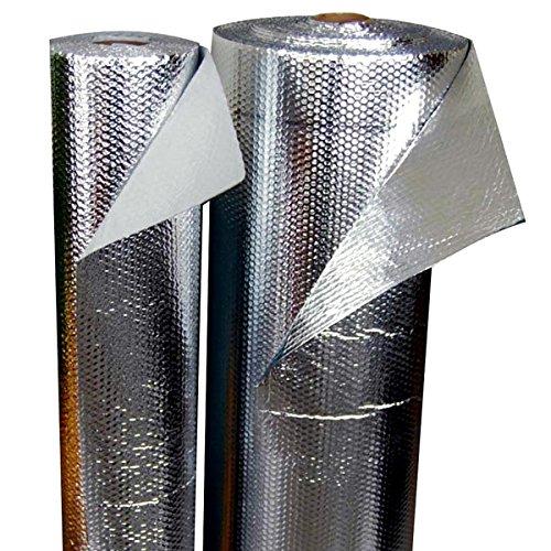 Aislante térmico reflexivo 100% aluminio y burbujas - Rollo 6m2 (5 x 1,20). Para frío y calor: Viviendas, Caravanas y furgonetas, radiadores, buhardillas, fachadas, puertas de garaje