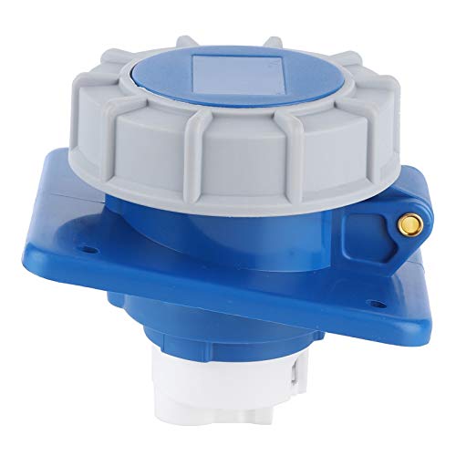 Akozon Toma de Corriente para Barco con Junta Toma de Corriente con Junta IP67 Estanco 16a 220‑250V para Yate RV Autocaravana Caravana