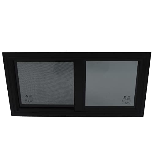 AMONIDA Ventana Autocaravana, Ventana Corredera Horizontal Vertical Vidrio Templado Tintado Buena Estanqueidad Antideformación Antirotura 550 X 260 Mm para Autocaravana