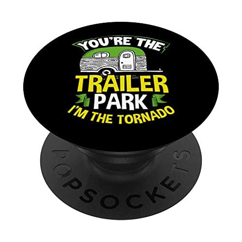 Autocaravana, autocaravana, camping, autocaravana, tú eres el parque de caravanas PopSockets PopGrip Intercambiable