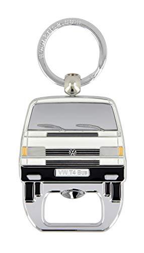 Brisa VW Collection – Volkswagen Furgoneta Bus T4 Camper Van Llavero Vintage con Abre-botellas integrado, Anillo de Llavero Retro, Accesorios del coche como Idea de Regalo/Souvenir (Blanco)