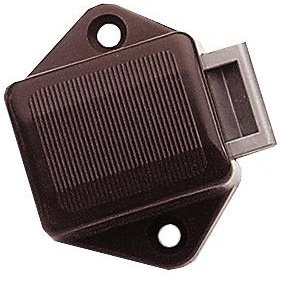 Brunner 250/510 Mini-Push-Lock - Cerradura para autocaravanas (15mm), Color marrn