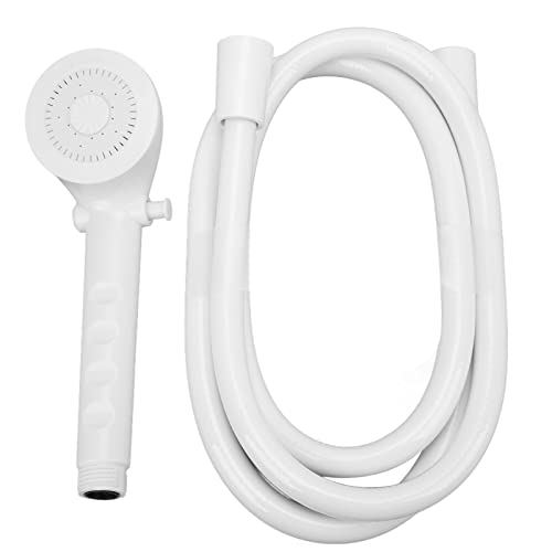 Cabezal de ducha de mano con kit de manguera de 4.9 pies 2.5-5GPM Flujo portátil para autocaravana Caravana Marina Barco RV Accesorio