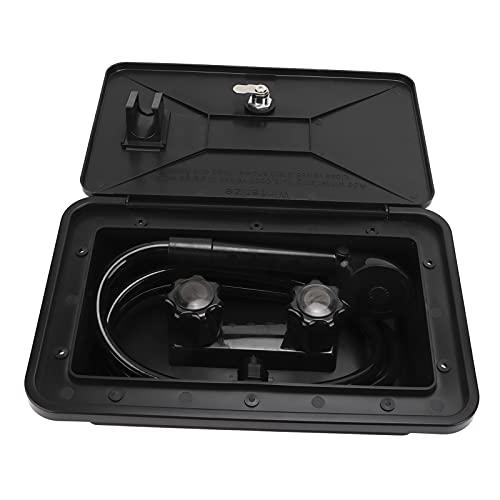 Caja de Ducha para Caravana, Kit de Ducha para Exteriores, Resistencia Al Impacto, Agua Fría y Caliente, Ajustable para Autocaravana, Caravana, Remolque, Yate, Marina