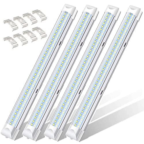 Caxmtu - Barra de luz LED para Interior de 12 V, 72 LED, luz de Tira Universal para Autocaravana, autobús, Autocaravana, Interior, Cocina, baño con Interruptor de Encendido/Apagado, Paquete de 4