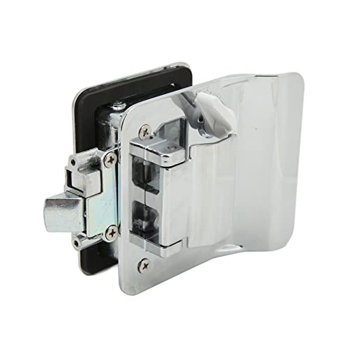 Cerradura de Puerta de Entrada de RV, Aleación de Aluminio Duradera Cerradura de Puerta de Entrada de RV Fundición Exquisita para Caravana Remolque de Viaje Autocaravana (Cromado)