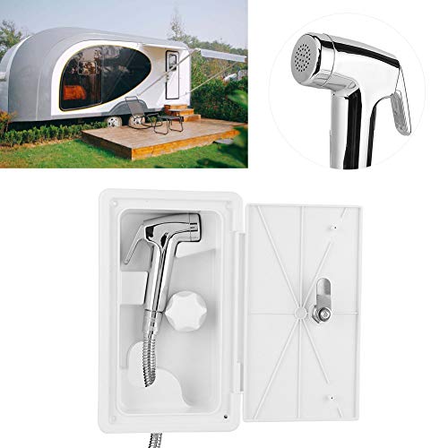 Ducha Portátil para Exteriores, Caja de ducha exterior superior de acero inoxidable para Campamentos Familiares al Aire Libre, Excursionismo y Viajes,serie rv