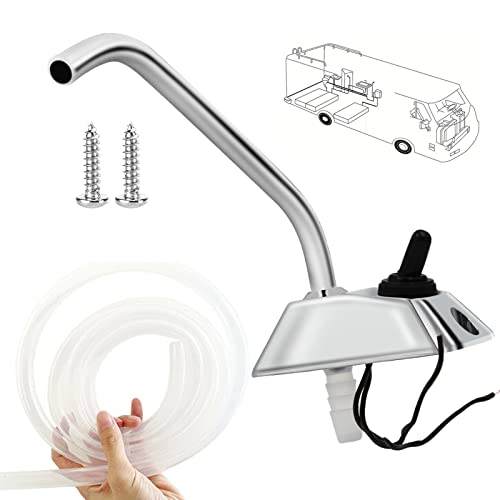 ERDONG 12 V grifo de agua eléctrico, grifo de agua de acero inoxidable para caravana, autocaravana, caravana, caravana, caravana, caravana, yate, barco marino+tubo de 200 cm