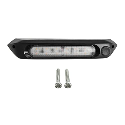 ERDONG 12V RV LED Toldo Porche Farol, Impermeable Interior Lámparas de Pared Barra de Luz para Autocaravana Caravana Van Camper Remolque Exterior Lámpara Interior Luz Interruptor táctil (negro)
