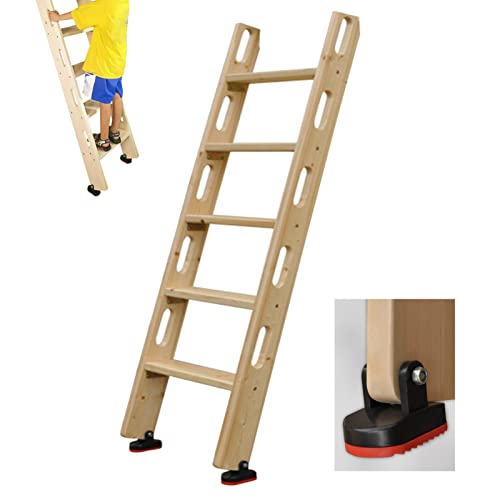 Escalera Cama Litera Escalera de Madera para Literas con Asa, Escalera de Litera para Autocaravana de Repuesto de 100/125/150 Cm de Largo con Base Antideslizante, para Loft Dormitorio Caravana