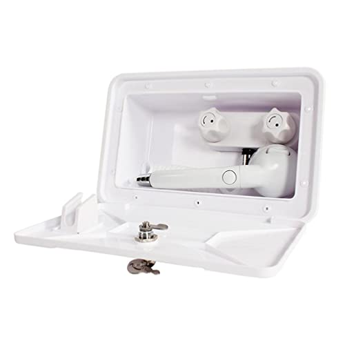 Folewr RV montado en el exterior de la caja de ducha del rociador del exterior de la autocaravana Kit de caja de ducha con cerradura RV modificado suministros rv exterior kit de caja de ducha