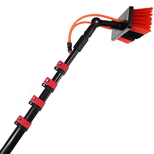 FSCLJ Kit de Limpieza de Herramientas de Limpieza de Ventanas de Poste de extensión telescópica, Limpieza de Paneles fotovoltaicos y solares para Coches, caravanas, Camiones, autocaravanas