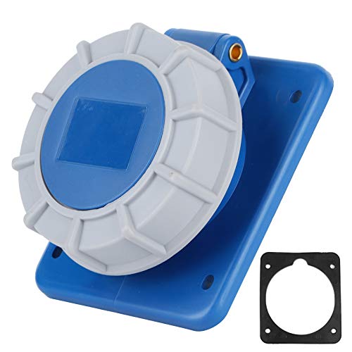 Genericer Toma de Corriente de Costa Marina Toma de Corriente de Costa de ABS con Junta IP67 Impermeable 16A 220-250V para Yates RV Autocaravana Barco Marino Industrial