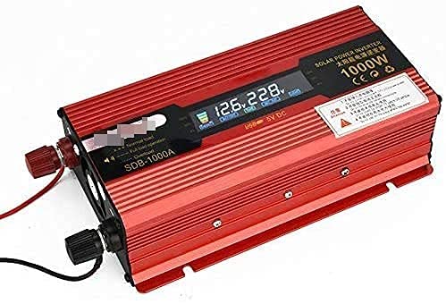 H-BEI Inversor de Potencia máxima de 1000 W para automóvil, Seguridad de 24 V CC a 220 V para autocaravanas, Camiones, Barcos, campamentos, hogar