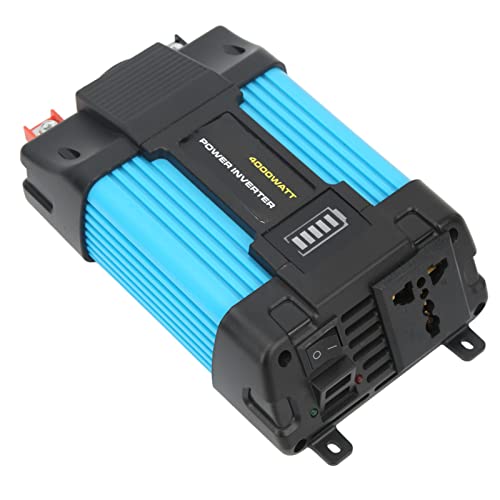 Huairdum Inversor de Corriente para Coche, Inversor de Corriente para Coche de Autocaravana con Protección de Circuito de 300 W (12V a 230V)