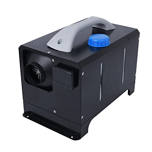 KenSyuInt Calentador Diesel de 12 V, 5 kW, calefacción de estacionamiento Diesel, Interruptor LCD, camión, Autocaravana, Negro, calefacción de Aire, Diesel con Mando a Distancia