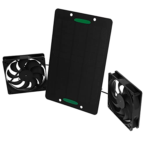 Kit de Ventilador de Panel Solar, 10w 10w Extractor de Aire Ahorro de Energía para Autocaravana para Invernaderos para Exteriores
