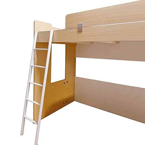OURECO Escalera de Litera de 60 70 Pulgadas con Ganchos, Escalera de Escalada de Litera de 4/5/6 Escalones para Dormitorio Escolar, Habitación de Guardería, para Caravana/Autocaravana/Caravana/Remolqu