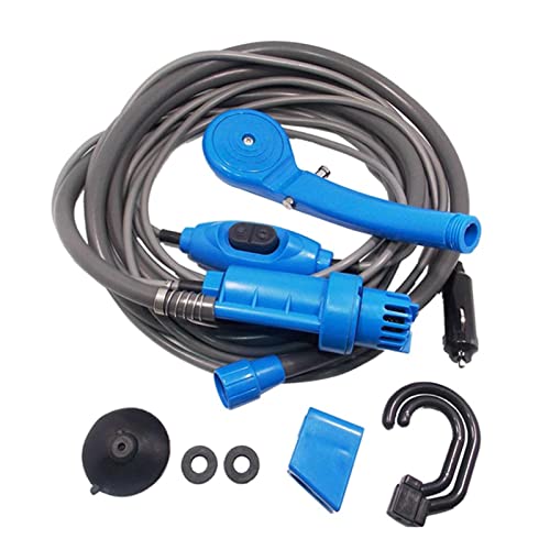 PW TOOLS Ducha al Aire Libre para Acampar,Bomba de Ducha eléctrica para Campamento al Aire Libre de 12 V - Duchas portátiles para Acampar Equipos para Acampar, Accesorios para autocaravanas