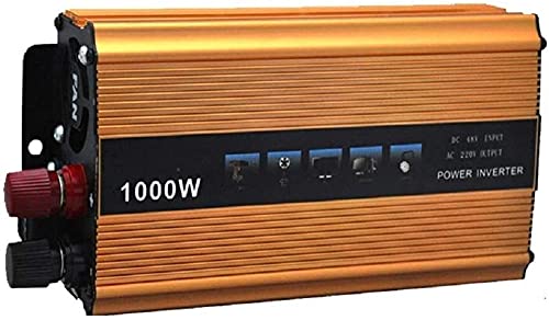 QHYTL Inversor de Corriente para Coche de 1000W, convertidor de Corriente doméstico de 48V a 220V para autocaravanas, Camiones, Barcos, Camping, hogar