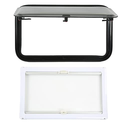 RV Autocaravana Reemplazo Ventana Camper Snap Window 730 X 430 Mm Vidrio Acrílico Apertura de 70 Grados Aislamiento Acústico con Parasol para RV Autocaravana
