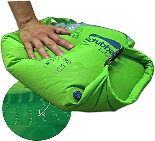 Scrubba Sistema de Lavado Portátil Bolsa de Lavado 2.0 - Bolsa Estanca Impermeable para Viajes Autocaravana Camping Senderismo - Sistema con Tabla de Lavar