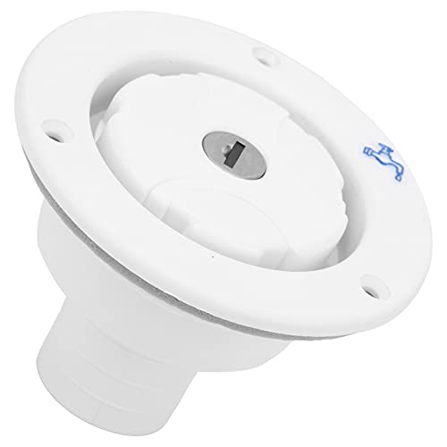 Tapón de Bloqueo de Entrada de Agua, Práctico Tapón de Bloqueo de Agua de Aspecto Elegante con Orificios de Ventilación para Autocaravana, Automóvil, Bote, Caravana(blanco)