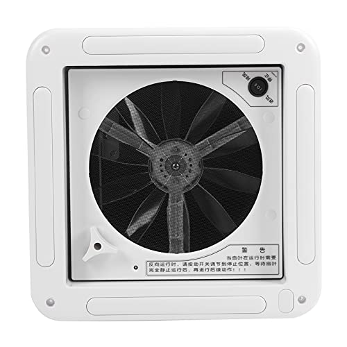 Ventilador de Techo de 280x280 Mm, Ventilador de Escape de 12 V para Autocaravana, Ventilador de Inodoro Montado en la Parte Superior, Ventilación Bidireccional para Autocaravana, Autobús, Yate