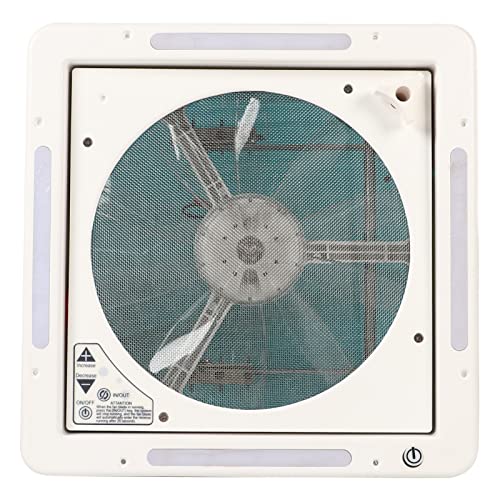 Ventilador de Ventilación de Techo para Autocaravana, Resistente Al Agua, 12 V, bajo Ruido, 4 Luces LED, Ventilador de Ventilación de Techo para Caravanas, Salida de Entrada de Aire a