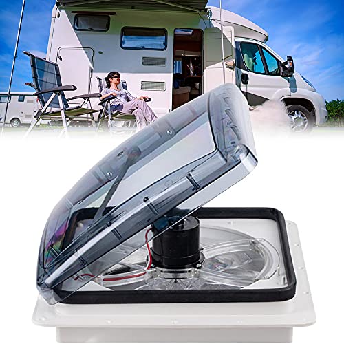 Ventilador para Caravanas 12V 400 * 400cm Ventilador De Ventilación De Autocaravana 3 velocidades de admisión Ventilador de ventilación de Techo RV para RV