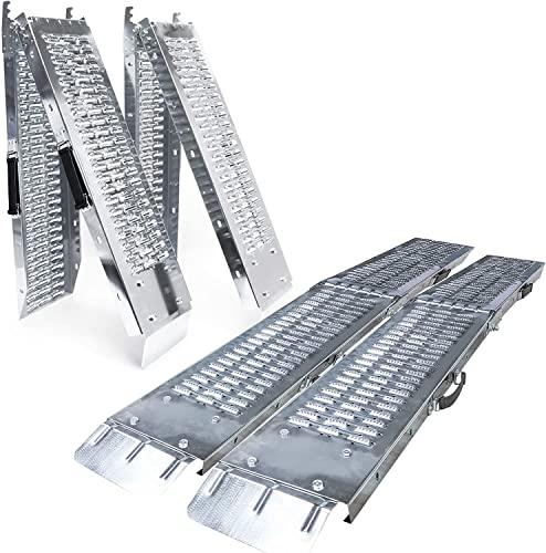 VOUNOT Rampa plegable | Rampas de carga 400 kg max | Rampa plegable para Moto y rampa de acceso | Resistente y conveniente | Tamaño 160 x 22.5x 4.5cm