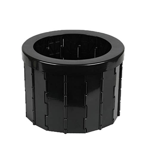 Yiqi Portátil Asiento Inodoro para Camping, Inodoro Orinal Seco, Inodoro de Compostaje WC, Autocaravanas WC Plegable Móvil para Inodoro para Casas Móviles Exteriores (Negro, 27x33x24cm)