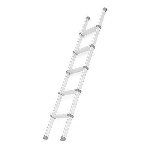 Zopsc-1 Escalera De Litera para Autocaravana, Escalera De 5 Escalones, Aleación De Aluminio, Capacidad Máxima De 330 Libras con Hebilla De Almacenamiento De Escalera para Casa Rodante Interior,