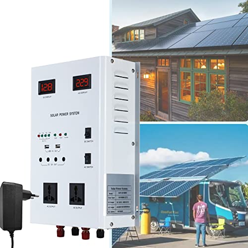 1000W 12V Inversor Solar Hibrido, 12v DC a 220V / 230v AC, inversor Incorporado de 1000w y Controlador Solar 40a, para autocaravanas de Sistemas solares domésticos etc, 12v Baterías de Plomo/Litio