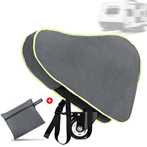 AiQInu Cubierta para Remolque de Caravana, Universal Funda Lanza Caravana Impermeable Cubierta de Enganches de Remolque con Tira Luminosa Enganche Remolque Caravana Cubierta