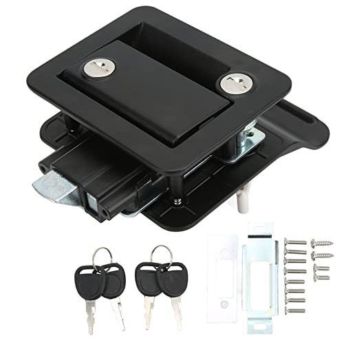 Aramox Cerradura para Puerta de Autocaravana, Cerradura para Puerta de Entrada de RV Cerradura de Pestillo de Seguridad Construida en AleacióN de Aluminio para Camper Remolque de Viaje Autocaravana