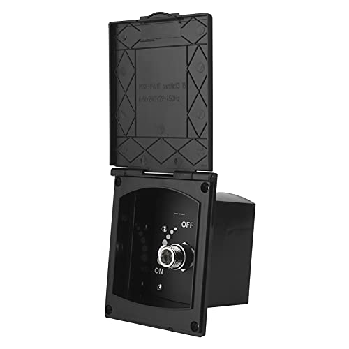 Caja de Ducha para Autocaravana, Interfaz de Rosca Negra de 1/2 Pulgada Volumen de Agua Ajustable Anti UV Caja de Ducha Exterior para Barcos para Caravanas para Vehículos Recreativos