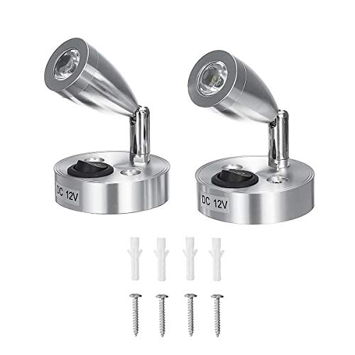Del interior LED Reading Lights blanco con switch En autocaravana caravana del barco 12V luz marina