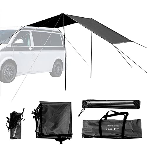 Donkivvy Toldo parasol para conversiones de autocaravana, autocaravanas o caravanas, 300 x 200 cm, color negro