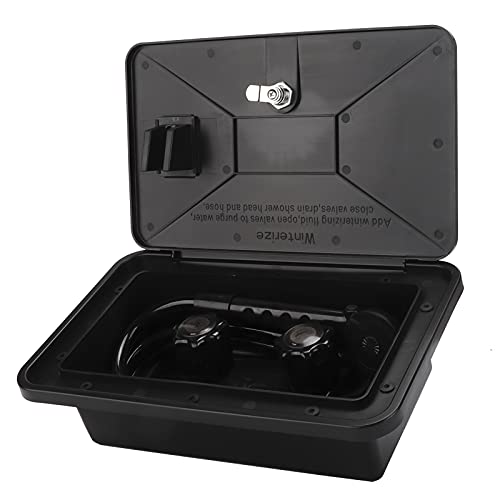 Dpofirs Caja de rociado Exterior para RV, con Grifo de conexión rápida Caliente/fría, Tubo de 1,5 m de Longitud Universal para RV, Autocaravana, casa rodante, Remolque, Barco, Marino, Caravana y