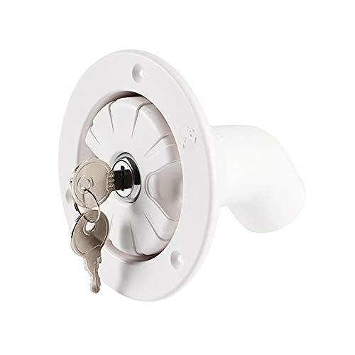 Entrada De Agua, Goma con Cerradura A Prueba De Fugas Entrada De Agua Dulce Autocaravana Camper Barco RV Accesorio Blanco