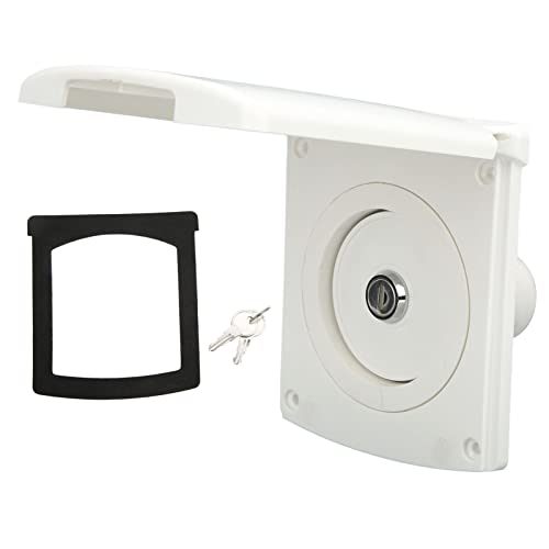 Entrada de rv, tapa de agua bloqueable grado de ingeniería asa ip44 equipo de tanque de llenado de entrada impermeable a prueba de fugas con 2 llaves para autocaravana camping remolque caravana barco
