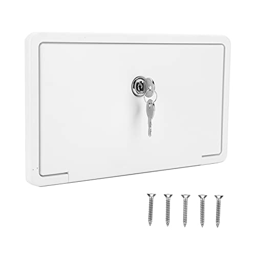 Escotilla para caravana, 231x118 mm con cerradura/puerta pequeña Suministro eléctrico externo impermeable para remolque de barco