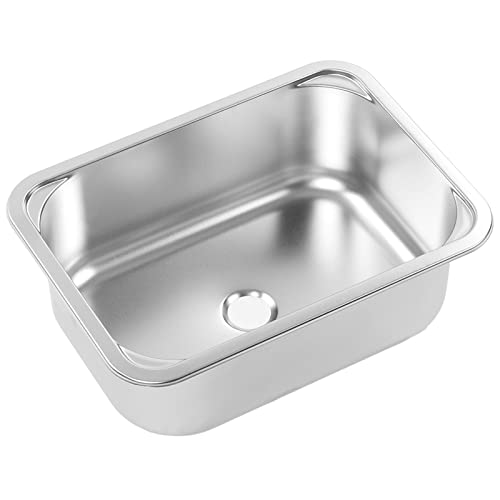 Fregadero para Autocaravana, 345 X 245 X 136 Mm, Fregadero de Cocina, 40 Mm, Superficie Cepillada de Acero Inoxidable 304 para Barcos